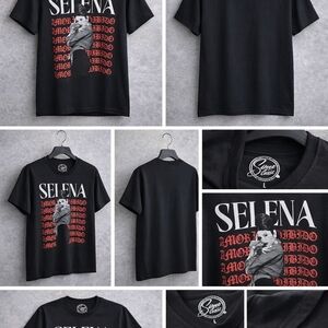 Selena Graphic Short-Sleeve Tee - Black